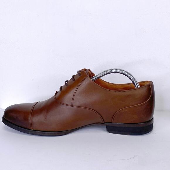 Huckberry Wolf & Shepherd Maple Brown Leather Oxford Cap Toe Dress Shoe Mens 10 - Picture 11 of 12